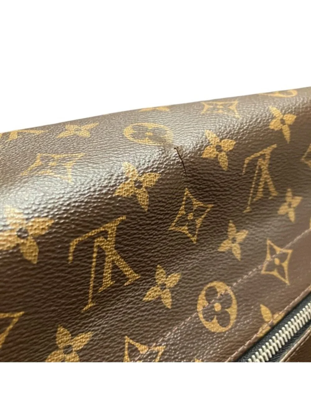 Louis Vuitton Division MM Monogram Macassar Shoulder Bag Canvas